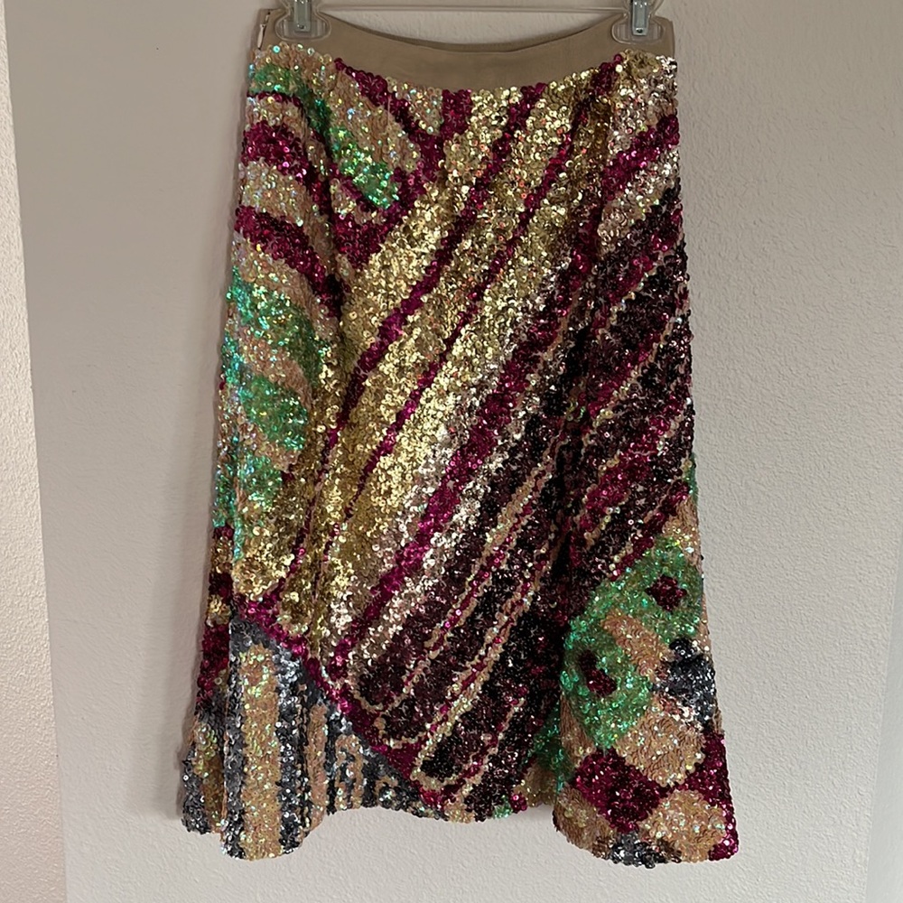 J. Crew Multicolor Sequin A-Line Party Skirt - Picture 4 of 6